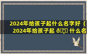 2024年给孩子起什么名字好（2024年给孩子起 🦉 什么名字好呢 🐦 女孩）